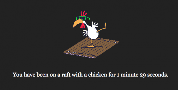 chicken on a raft
