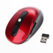 red portable optical mouse